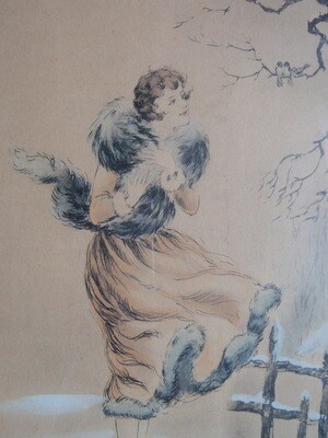 Ink, watercolor and gouache by Alfred RENAUDIN