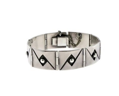 Reveriano Castillo Taxco Silver Cuff Bracelet