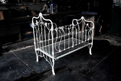 Antique French Iron Day Bed Reading Couch