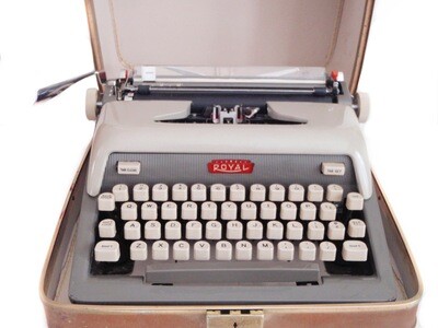 50s Royal Futura 800 Gray Portable Manual Typewriter
