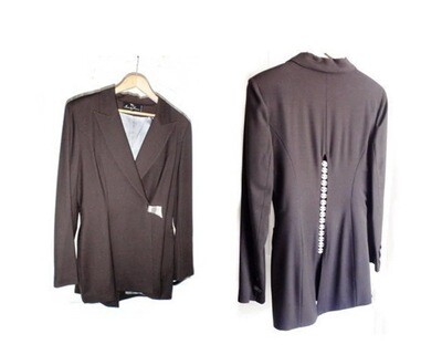Ivoire de Laurence Wool Chocolate Brown Womens Pantsuit