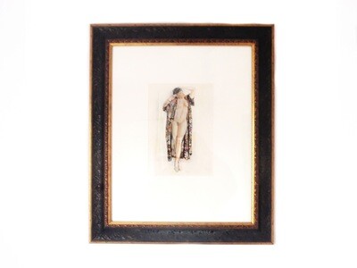 Original Art Deco Sgd Edouard Chimot Erotic Female Nude Lithograph