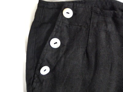 CUT LOOSE Vintage Black Linen Sailor Pants  Sz L