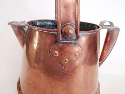 Arts &amp; Crafts Craftsman Mission Large Copper Barge Kettle Pitcher
