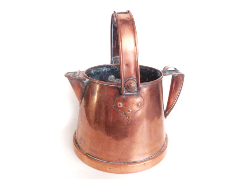 Arts &amp; Crafts Craftsman Mission Large Copper Barge Kettle Pitcher