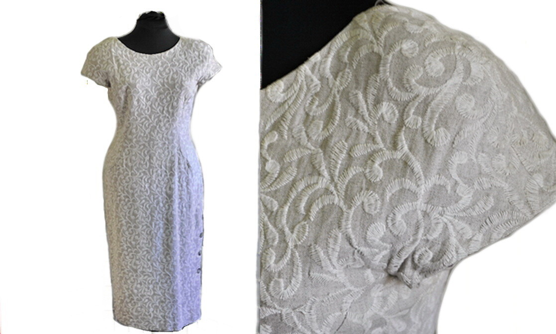 Elegant Silk Embroidered Full Length Dress 