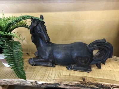 Antique Hand Carved Horse Statue