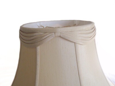 Hollywood Regency Large Elegant Raw Silk Lamp Shades 