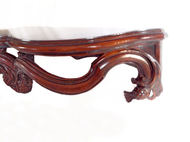 C.N. Firenze Large Gesso Wood Carved Wall Shelf