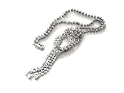 Mid Century Elegant Flexible Rhinestone Necklace