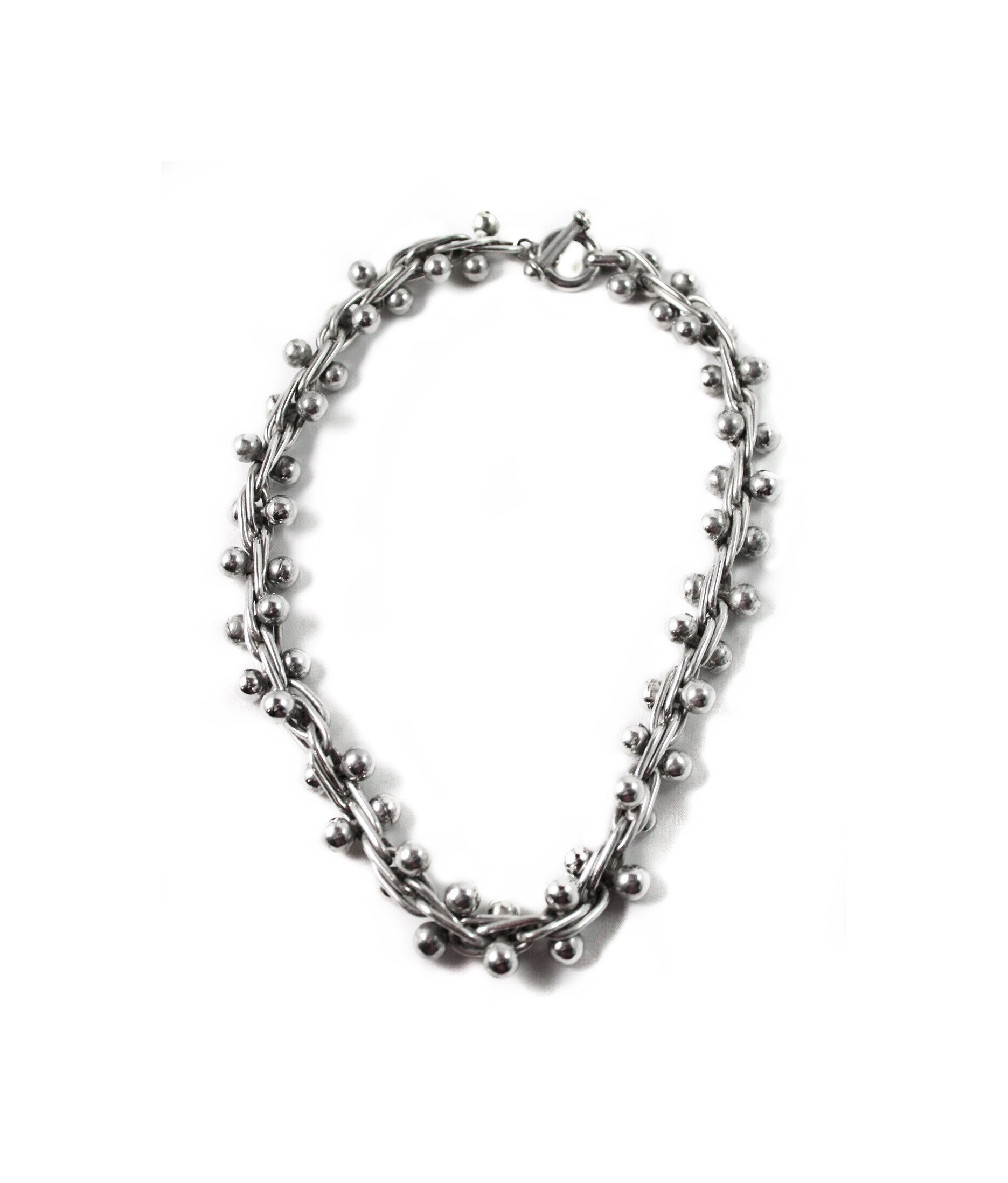 Spratling DNA Design 17 Inch Silver Statement Necklace