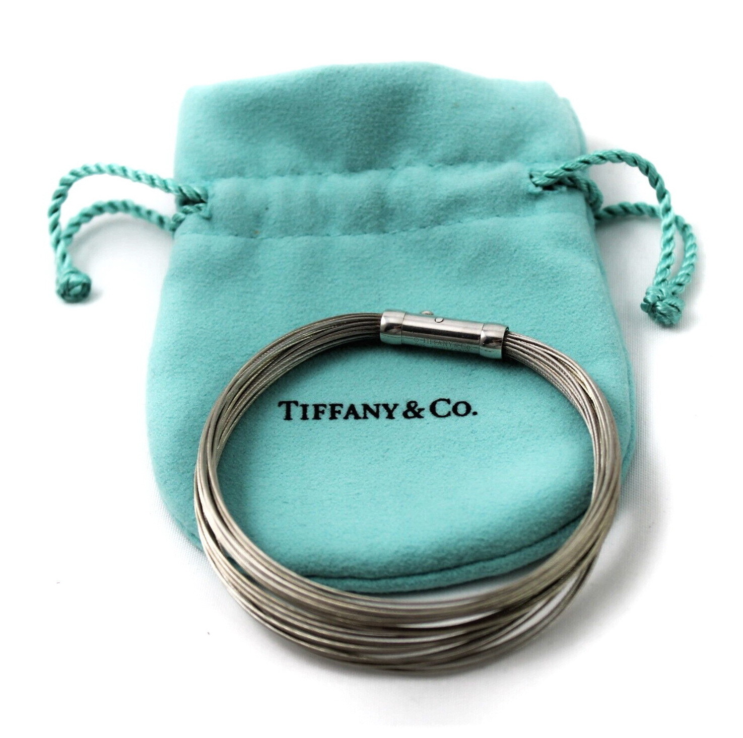 Tiffany & Co 30 Strand Sterling Silver Bangle Bracelet