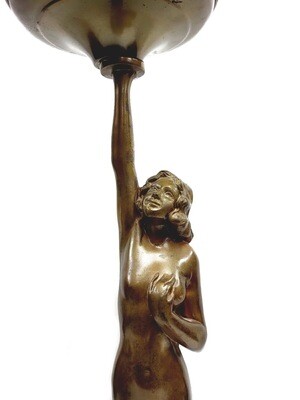 art deco erotica nude ash stand or floor ashtray