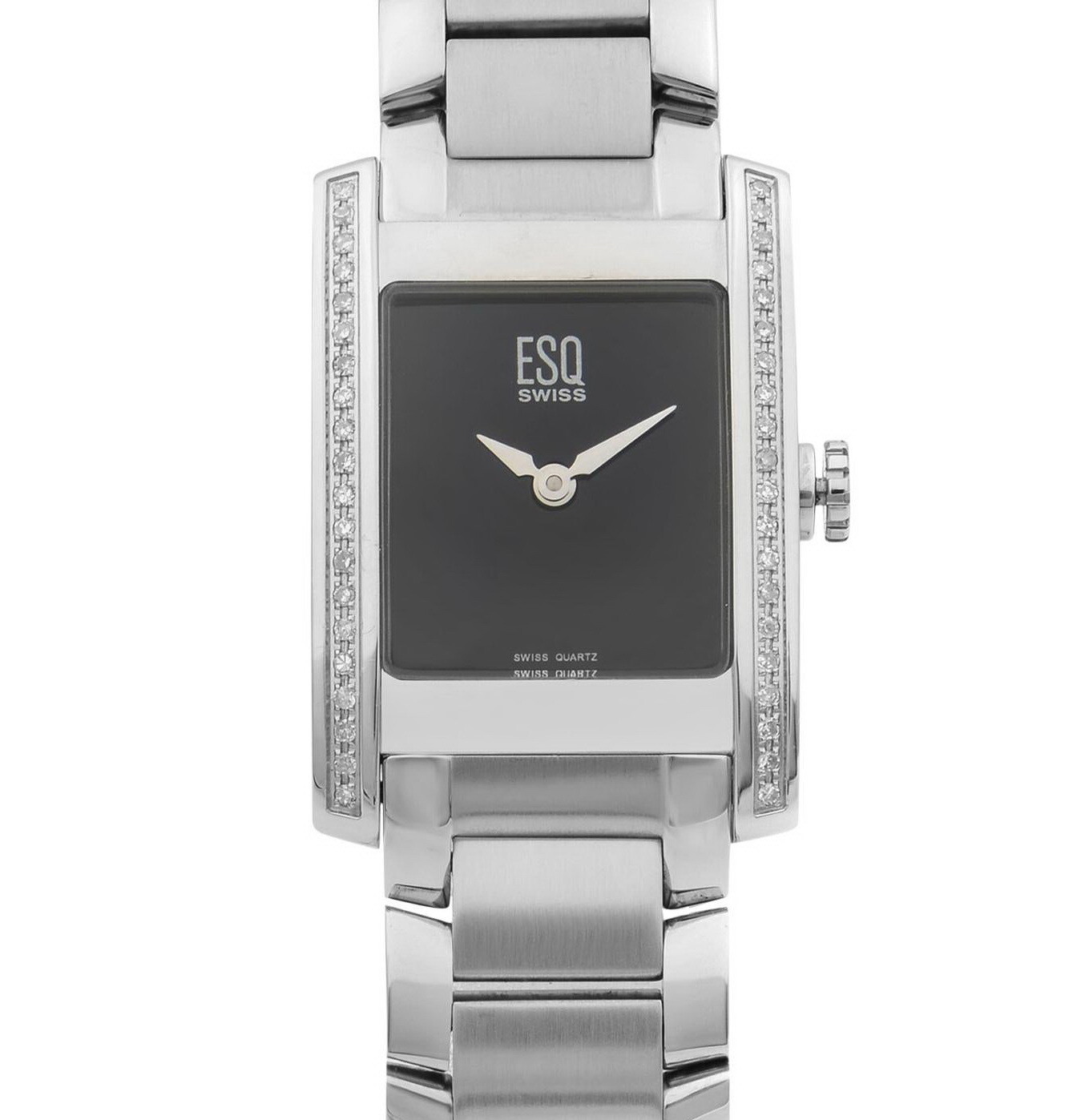 ESQ Movado Black Dial with Diamond Bezel Ladies Watch
