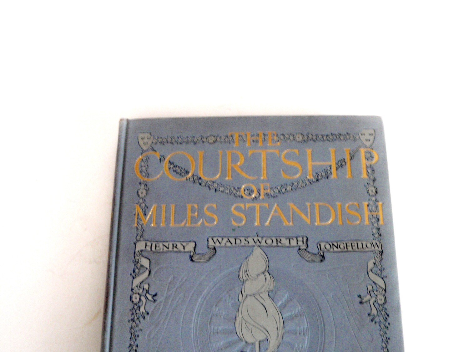 1903 Longfellow Courtship of Miles Standing Blue Gilt Book