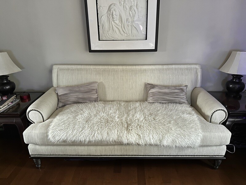 Flokati Hand Wove Wool Shag Accent Rug Couch Pad