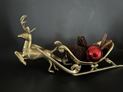 Vintage Bombay Reindeer &amp; Sleigh Bowl
