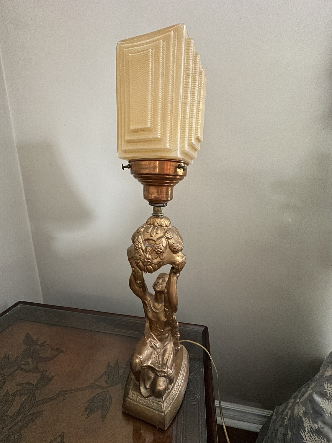 Art Deco 1920s Joan of Arc Accent Table Lamp by La Belle