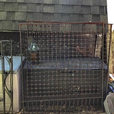 2 Art Noueau to Art Deco Architectural Iron Panels