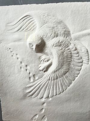 Stunning Bird Bas Relief Framed Wall Art
