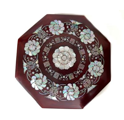 Lacquered Rosewood Mother of Pearl Jewelry Snack Box