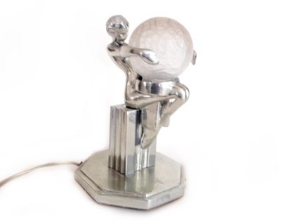 Frankart by Sarsaparilla Seated Nude Table Lamp