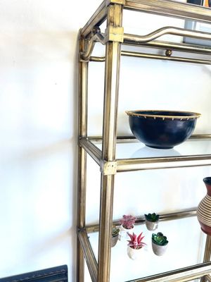 Art Shoppe Hollywood Regency 5 Shelf Shelving Unit