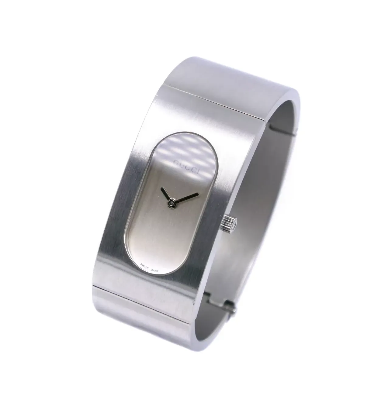 Vtg GUCCI 2400L Analog Cuff Bracelet Ladies Watch