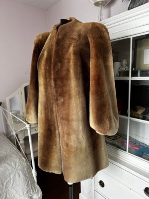 Fantastic 1940s Mouton Stroller Coat