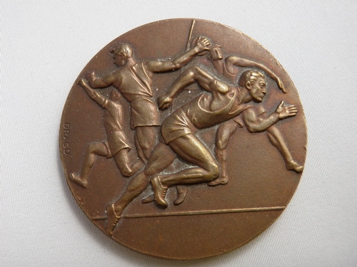 Art Deco Sg&#39;d Drago Bronze  Summer Athletic / Olympic Medal