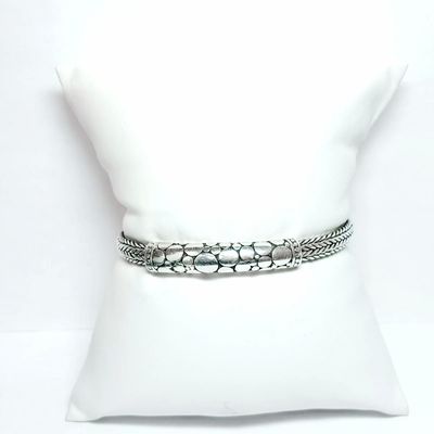 Vtg Sarda Hardy Pebble Design Bangle Bracelet