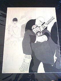 Paul Irib 1931 Advertising Illustration French Winery Nicholas The Evils of Liquor