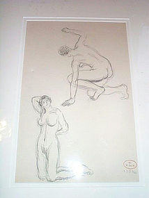 Sg&#39;d Georges de Sonneville 1935 Nude Women Drawing
