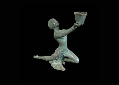 20s Art Deco Vantines Egyptian Goddess Decorative Incense Burner