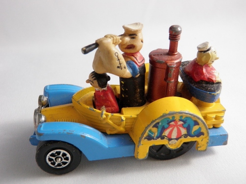 Corgi Popeye Paddle Wagon Whizz Wheels 1969 Pat. Pend.