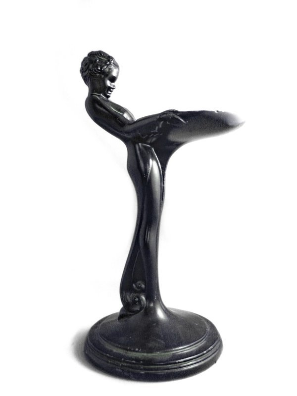 Sgd Greist 1920s Art Deco Nude Trinket Jewelry Tray Sculpture