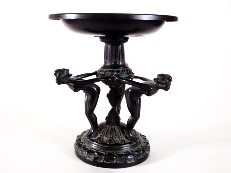 1920s Ronson Three Nude Centerpiece Art Deco Nude Flapper Bowl