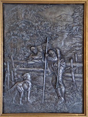 German Bas Relief Metal Wall Art 