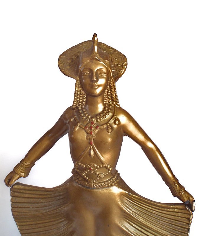 1930 Egyptian Revival Theater Dancer Statue