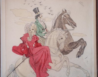 etching by Kurt Hilscher (1904 - 1981)