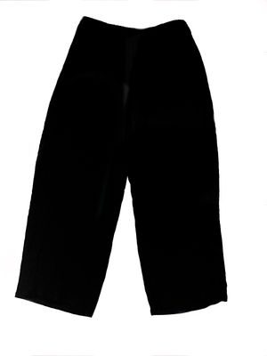 Vintage FLAX Black Pure Linen Ladies Pants Size M