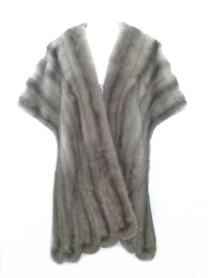 Vintage 1950s Silver, Platinum Mink Stole, Formal Evening Wear, Fashionista