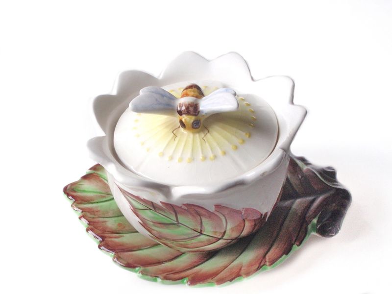 Lefton Bee Line Honey and Jam Pot MCM Japan