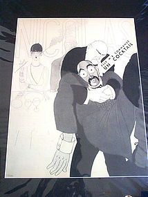 Paul Irib 1931 Advertising Illustration French Winery Nicholas The Evils of Liquor