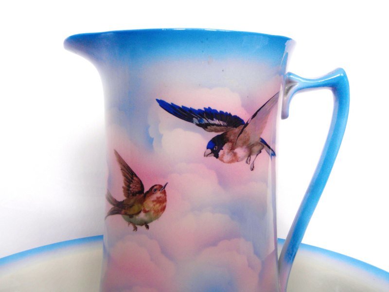 British Transferware Wash Basin Pitcher 