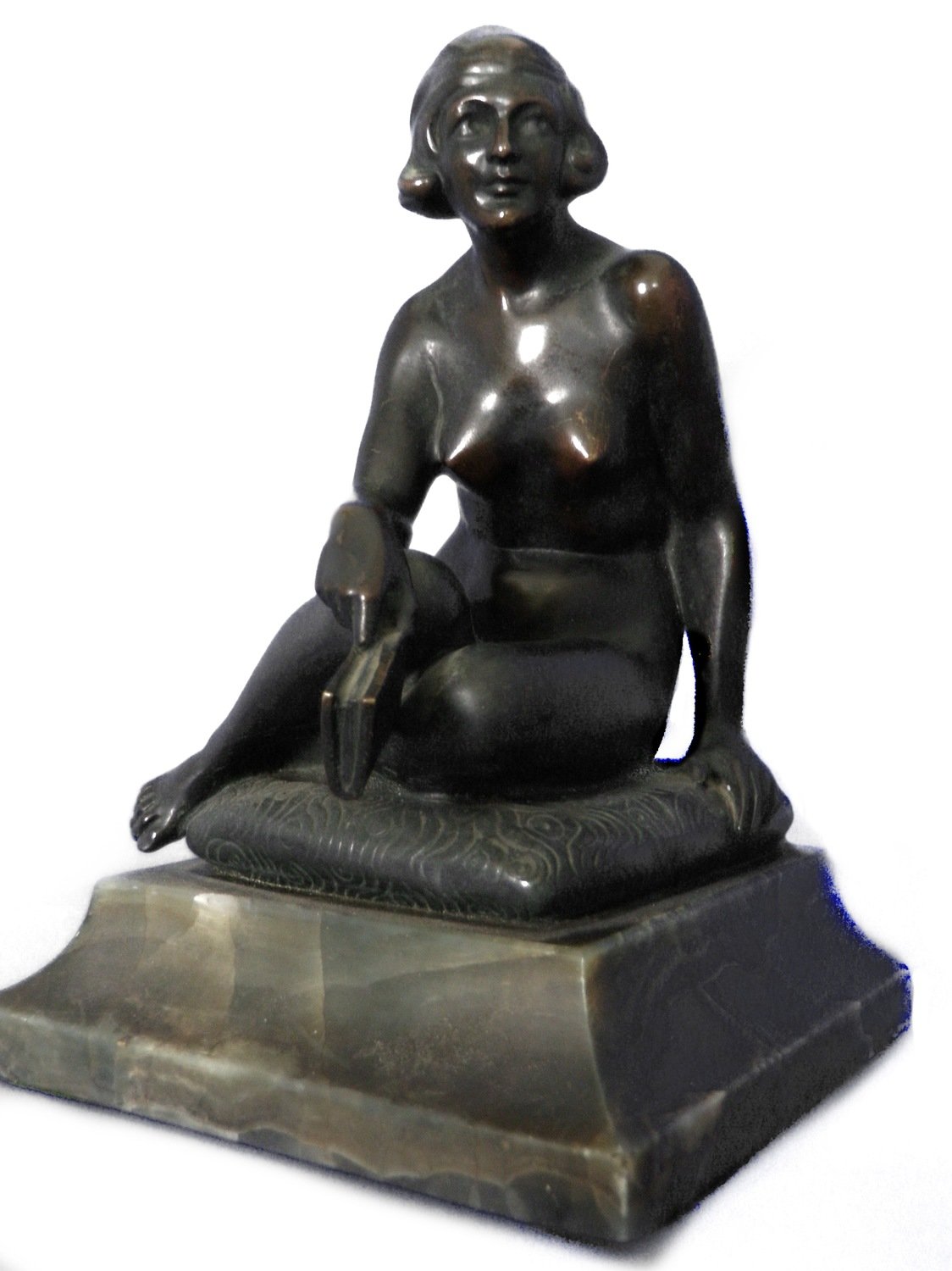 Art Deco 1920 Austrian Bronze Nude T.H. Ullmann Sculpture