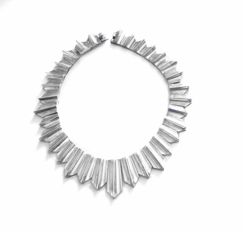 Antonio Pineda Zig Zag Necklace 163g Taxco Mexican 970 Silver