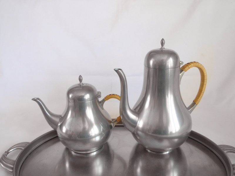 Dutch Pewter 5 pc Dessert Coffee / Tea Set