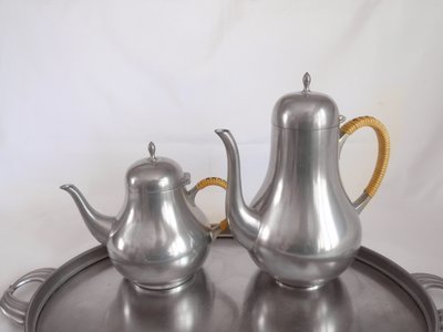 Dutch Pewter 5 pc Dessert Coffee / Tea Set