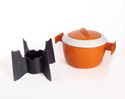 MCM Belgian Cast Iron Fondue Set 